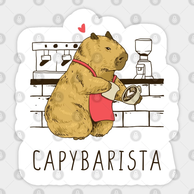 Capybarista Sticker by popcornpunk